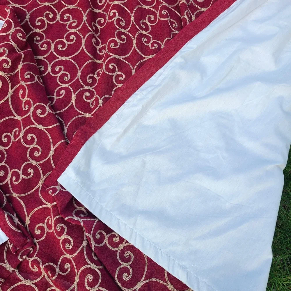 Classic‎ Raspberry Red Long Embroidered 31